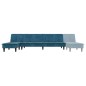 vidaXL Schlafsofa in L-Form Blau 255x140x70 cm Samt vidaXL Schlafsofa in L-Form Blau 255x140x70 cm Samt