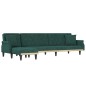 vidaXL Schlafsofa in L-Form Dunkelgrün 271x140x70 cm Samt vidaXL Schlafsofa in L-Form Dunkelgrün 271x140x70 cm Samt