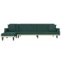 vidaXL Schlafsofa in L-Form Dunkelgrün 271x140x70 cm Samt vidaXL Schlafsofa in L-Form Dunkelgrün 271x140x70 cm Samt