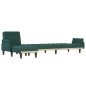 vidaXL Schlafsofa in L-Form Dunkelgrün 271x140x70 cm Samt vidaXL Schlafsofa in L-Form Dunkelgrün 271x140x70 cm Samt