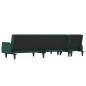 vidaXL Schlafsofa in L-Form Dunkelgrün 271x140x70 cm Samt vidaXL Schlafsofa in L-Form Dunkelgrün 271x140x70 cm Samt