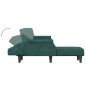vidaXL Schlafsofa in L-Form Dunkelgrün 271x140x70 cm Samt vidaXL Schlafsofa in L-Form Dunkelgrün 271x140x70 cm Samt