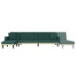 vidaXL Schlafsofa in L-Form Dunkelgrün 271x140x70 cm Samt vidaXL Schlafsofa in L-Form Dunkelgrün 271x140x70 cm Samt
