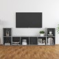 vidaXL 3-tlg. TV-Schrank-Set Betongrau Holzwerkstoff vidaXL 3-tlg. TV-Schrank-Set Betongrau Holzwerkstoff