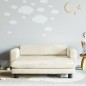 vidaXL Kindersofa mit Hocker Creme 100x50x30 cm Samt vidaXL Kindersofa mit Hocker Creme 100x50x30 cm Samt