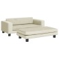 vidaXL Kindersofa mit Hocker Creme 100x50x30 cm Samt vidaXL Kindersofa mit Hocker Creme 100x50x30 cm Samt