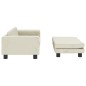 vidaXL Kindersofa mit Hocker Creme 100x50x30 cm Samt vidaXL Kindersofa mit Hocker Creme 100x50x30 cm Samt