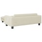 vidaXL Kindersofa mit Hocker Creme 100x50x30 cm Samt vidaXL Kindersofa mit Hocker Creme 100x50x30 cm Samt
