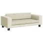 vidaXL Kindersofa mit Hocker Creme 100x50x30 cm Samt vidaXL Kindersofa mit Hocker Creme 100x50x30 cm Samt