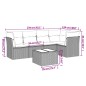 vidaXL 6-tlg. Garten-Sofagarnitur mit Kissen Beige Poly Rattan vidaXL 6-tlg. Garten-Sofagarnitur mit Kissen Beige Poly Rattan
