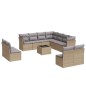 vidaXL 12-tlg. Garten-Sofagarnitur mit Kissen Beige Poly Rattan vidaXL 12-tlg. Garten-Sofagarnitur mit Kissen Beige Poly Rattan