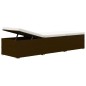 vidaXL Sonnenliege mit Auflage und Teetisch Poly Rattan Braun vidaXL Sonnenliege mit Auflage und Teetisch Poly Rattan Braun