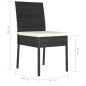 vidaXL Garten-Essstühle 4 Stk. Poly Rattan Schwarz vidaXL Garten-Essstühle 4 Stk. Poly Rattan Schwarz