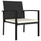 vidaXL Garten-Essstühle 4 Stk. Poly Rattan Schwarz vidaXL Garten-Essstühle 4 Stk. Poly Rattan Schwarz