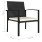 vidaXL Garten-Essstühle 4 Stk. Poly Rattan Schwarz vidaXL Garten-Essstühle 4 Stk. Poly Rattan Schwarz