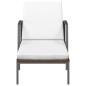 vidaXL Sonnenliegen 2 Stk. mit Tisch Poly Rattan Braun vidaXL Sonnenliegen 2 Stk. mit Tisch Poly Rattan Braun