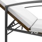 vidaXL Sonnenliegen 2 Stk. mit Tisch Poly Rattan Braun vidaXL Sonnenliegen 2 Stk. mit Tisch Poly Rattan Braun