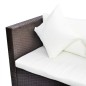 vidaXL 4-tlg. Garten-Lounge-Set mit Auflagen Poly Rattan Braun vidaXL 4-tlg. Garten-Lounge-Set mit Auflagen Poly Rattan Braun