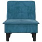 vidaXL Chaiselongue Blau Samt vidaXL Chaiselongue Blau Samt