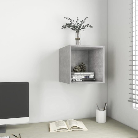 vidaXL Wandschrank Betongrau 37x37x37 cm Holzwerkstoff