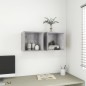 vidaXL Wandschrank Betongrau 37x37x37 cm Holzwerkstoff vidaXL Wandschrank Betongrau 37x37x37 cm Holzwerkstoff