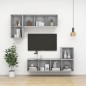 vidaXL Wandschrank Betongrau 37x37x37 cm Holzwerkstoff vidaXL Wandschrank Betongrau 37x37x37 cm Holzwerkstoff