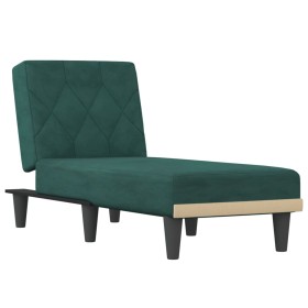 vidaXL Chaiselongue Dunkelgrün Samt