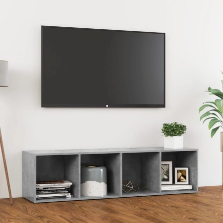 vidaXL TV-Schrank Betongrau 142,5x35x36,5 cm Holzwerkstoff