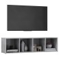 vidaXL TV-Schrank Betongrau 142,5x35x36,5 cm Holzwerkstoff vidaXL TV-Schrank Betongrau 142,5x35x36,5 cm Holzwerkstoff