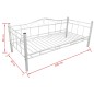 vidaXL Tagesbett-Rahmen Weiß Metall 90×200 cm vidaXL Tagesbett-Rahmen Weiß Metall 90×200 cm
