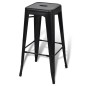 vidaXL Barhocker 2 Stk. Schwarz Stahl vidaXL Barhocker 2 Stk. Schwarz Stahl