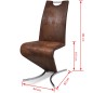 vidaXL Esszimmerstühle 2 Stk. Braun Kunstleder vidaXL Esszimmerstühle 2 Stk. Braun Kunstleder