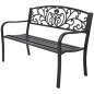vidaXL Gartenbank 127 cm Gusseisen Schwarz vidaXL Gartenbank 127 cm Gusseisen Schwarz