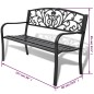 vidaXL Gartenbank 127 cm Gusseisen Schwarz vidaXL Gartenbank 127 cm Gusseisen Schwarz
