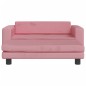 vidaXL Kindersofa mit Hocker Rosa 100x50x30 cm Samt vidaXL Kindersofa mit Hocker Rosa 100x50x30 cm Samt