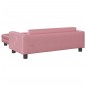 vidaXL Kindersofa mit Hocker Rosa 100x50x30 cm Samt vidaXL Kindersofa mit Hocker Rosa 100x50x30 cm Samt