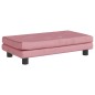 vidaXL Kindersofa mit Hocker Rosa 100x50x30 cm Samt vidaXL Kindersofa mit Hocker Rosa 100x50x30 cm Samt