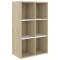vidaXL Bücherregal/Sideboard Weiß und Sonoma-Eiche 66x30x98 cm vidaXL Bücherregal/Sideboard Weiß und Sonoma-Eiche 66x30x98 cm