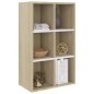 vidaXL Bücherregal/Sideboard Weiß und Sonoma-Eiche 66x30x98 cm vidaXL Bücherregal/Sideboard Weiß und Sonoma-Eiche 66x30x98 cm