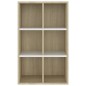 vidaXL Bücherregal/Sideboard Weiß und Sonoma-Eiche 66x30x98 cm vidaXL Bücherregal/Sideboard Weiß und Sonoma-Eiche 66x30x98 cm
