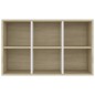 vidaXL Bücherregal/Sideboard Weiß und Sonoma-Eiche 66x30x98 cm vidaXL Bücherregal/Sideboard Weiß und Sonoma-Eiche 66x30x98 cm