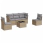 vidaXL 6-tlg. Garten-Sofagarnitur mit Kissen Beige Poly Rattan vidaXL 6-tlg. Garten-Sofagarnitur mit Kissen Beige Poly Rattan