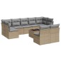 vidaXL 10-tlg. Garten-Sofagarnitur mit Kissen Beige Poly Rattan vidaXL 10-tlg. Garten-Sofagarnitur mit Kissen Beige Poly Rattan