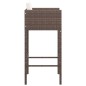 vidaXL Barhocker 2 Stk. mit Kissen Braun Poly Rattan vidaXL Barhocker 2 Stk. mit Kissen Braun Poly Rattan