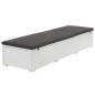 vidaXL Sonnenliege mit Schwarzer Auflage Poly Rattan Weiß vidaXL Sonnenliege mit Schwarzer Auflage Poly Rattan Weiß