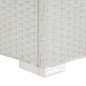 vidaXL Sonnenliege mit Schwarzer Auflage Poly Rattan Weiß vidaXL Sonnenliege mit Schwarzer Auflage Poly Rattan Weiß