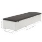 vidaXL Sonnenliege mit Schwarzer Auflage Poly Rattan Weiß vidaXL Sonnenliege mit Schwarzer Auflage Poly Rattan Weiß