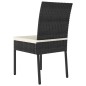 vidaXL Garten-Essstühle 2 Stk. Poly Rattan Schwarz vidaXL Garten-Essstühle 2 Stk. Poly Rattan Schwarz