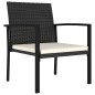 vidaXL Garten-Essstühle 2 Stk. Poly Rattan Schwarz vidaXL Garten-Essstühle 2 Stk. Poly Rattan Schwarz