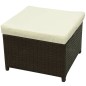 vidaXL 8-tlg. Garten-Lounge-Set mit Kissen Poly Rattan Braun vidaXL 8-tlg. Garten-Lounge-Set mit Kissen Poly Rattan Braun